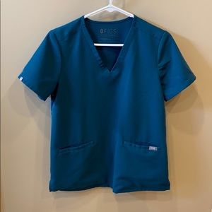 Figs Caribbean blue scrub top